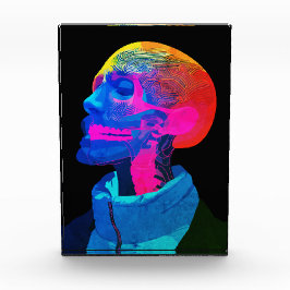 Cyber Skull - Futuristische Anatomie Kunst Fotoblock
