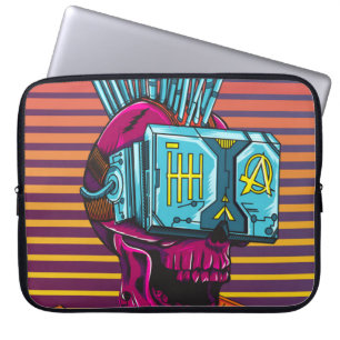 Cyber Skull Virtual Reality Cyberpunk-Diskette Laptopschutzhülle