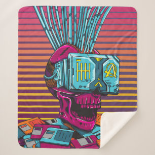Cyber Skull Virtual Reality Cyberpunk-Diskette  Sherpadecke