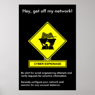 Cyber-Spionage-Sicherheits-Bewusstseins-Plakat Poster
