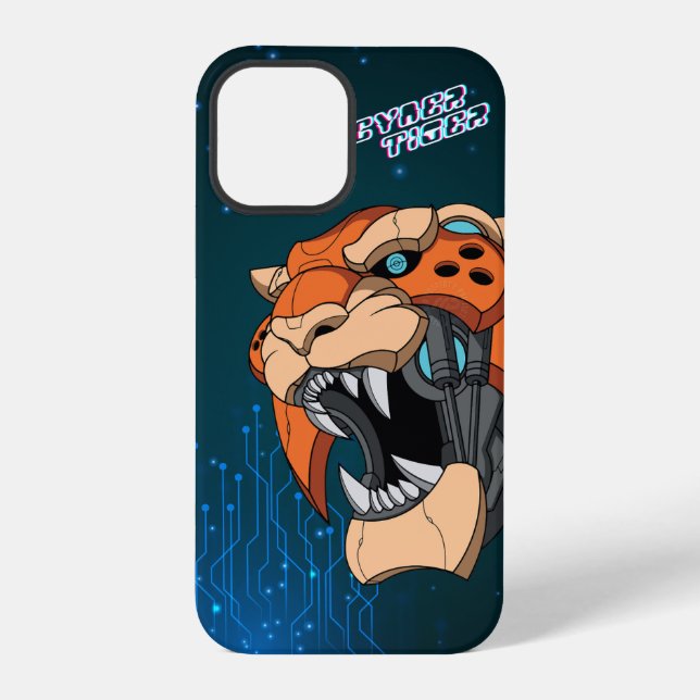 Cyber Tiger | iPhone 12 Pro Hülle (Rückseite)
