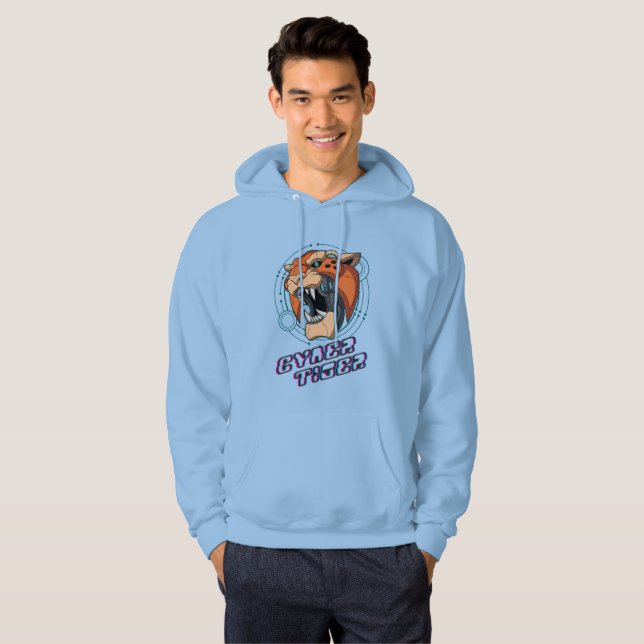 Cyber Tiger | Männer Hoodie (Vorne ganz)