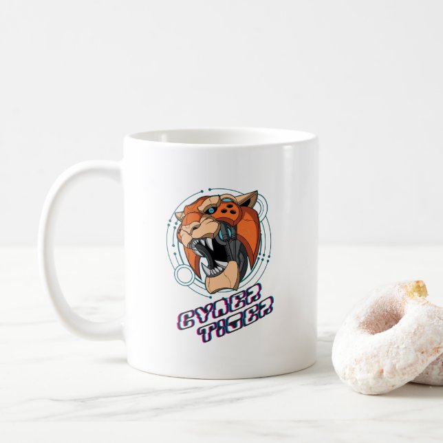 Cyber Tiger | Mug classique #11 (Avec donut)