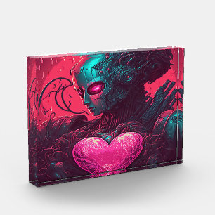 "Cyber Valentine" Design der Cybernetischen Frau Fotoblock
