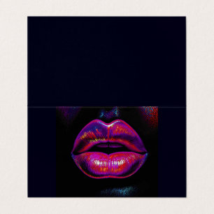 Cyber Venus Lips - Farbenfrohe Lippen Portrait Visitenkarten