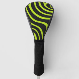 Cyber Volt Psychedelic Wavy Electric Lime Golf Headcover