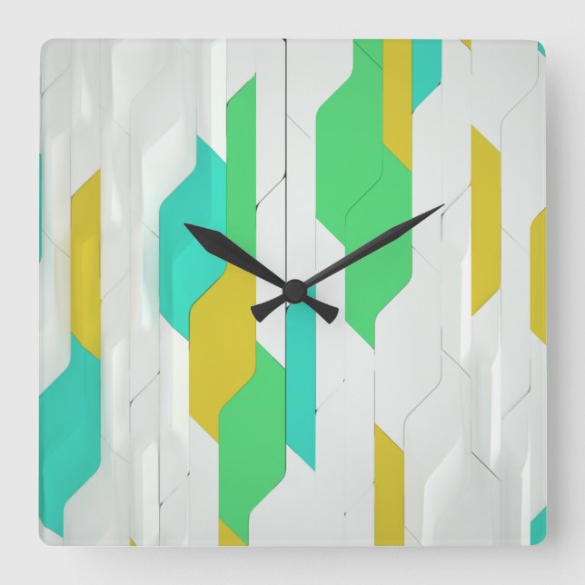 Cyber Wall Square Wall Clock Quadratische Wanduhr (Vorderseite)