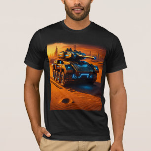 Cyber-Wüsten-Tank-Shirt – futuristische Panzerung  T-Shirt