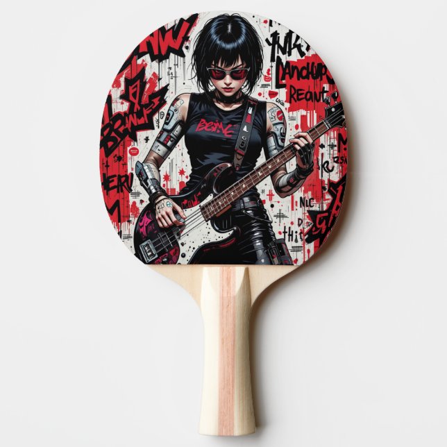 CyberBass Rebellion Ping Pong Paddle Tischtennis Schläger (Rückseite)