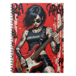 CyberBass Rebellion Spiralheft Notizblock