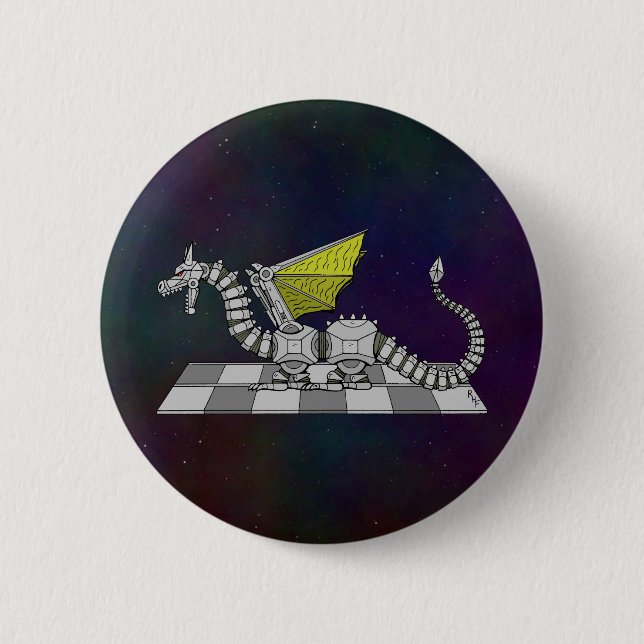 Cyberdrache Button (Vorderseite)