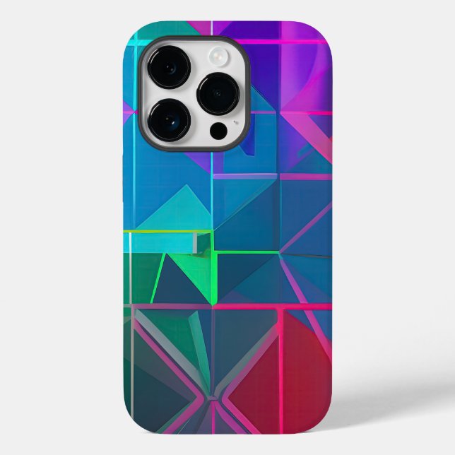 Cybergitter: Ein Lichtspektrum Case-Mate iPhone 14 Pro Hülle (Rückseite)