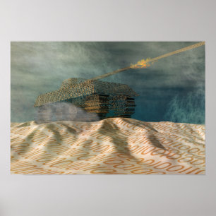 Cyberkriegsführungsplakat Poster