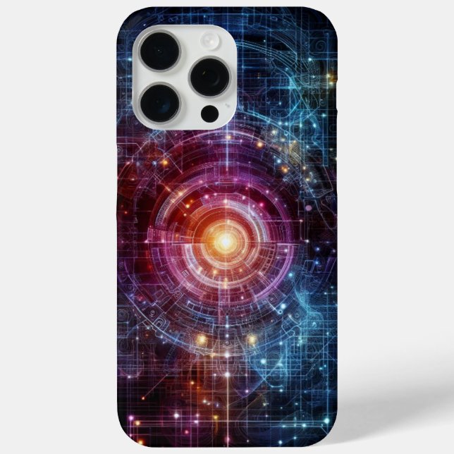 Cybermatrix: Neon Matrix-Thema Case-Mate iPhone Hülle (Rückseite)