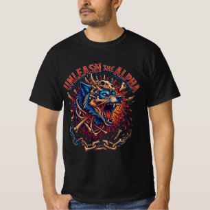 Cybernetic Bulldog Grafik-T-Shirt 'Break The Leash T-Shirt