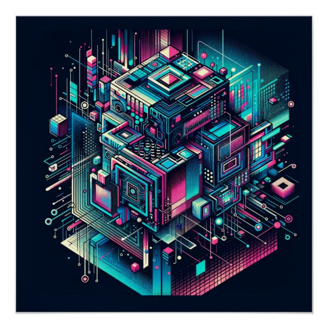 Cybernetic Dreamscape Poster (Vorderseite)