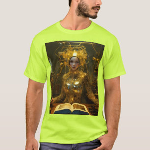 Cybernetic Elegance - Futuristic T - Shirt Designs