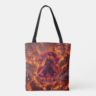 Cybernetic Fire Samurai & Drache Tasche