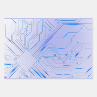 Cybernetische Blaue Hauptplatine  Geschenkpapier Set