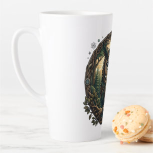 Cybernetische Eule Natur vs Technologie Steampunk Milchtasse