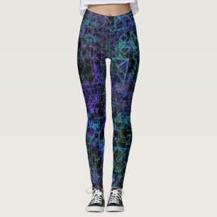 cybernetische Venen in blau und grün: Leggings