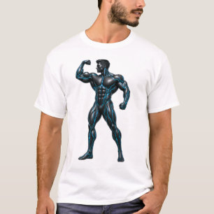 Cybernetischer Körperbildner - Futuristische Neon- T-Shirt