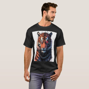 Cybernetischer Tigerschlag - Urban Streetwear Graf T-Shirt