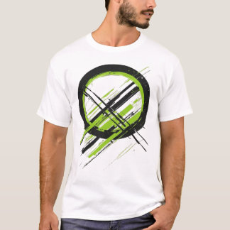 Cyberpunk Abstract Geometric Circle Graphic T-Shir T-Shirt