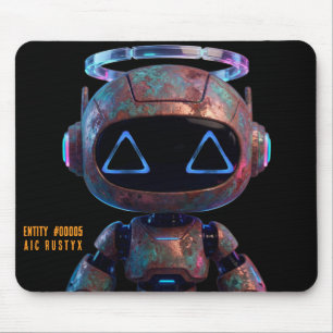 Cyberpunk AI Roboter-Mauspad #00005 AIC Rustyx Mousepad