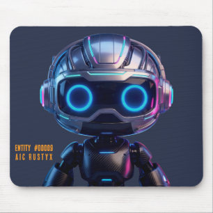 Cyberpunk AI Roboter-Mauspad #00009 AIC Rustyx Mousepad