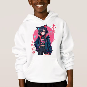 Cyberpunk Anime Girl avec oreilles de chat - Neon