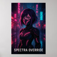Cyberpunk Anime Girl - Futuristic Neon City