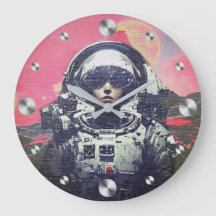 Cyberpunk-Astronaut - Rosa Neon-Weltraum