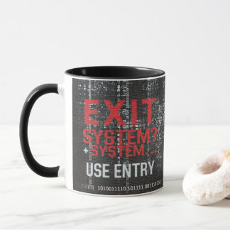 Cyberpunk-Binärcode-Ausgangssystem-Coder-Tasse Tasse