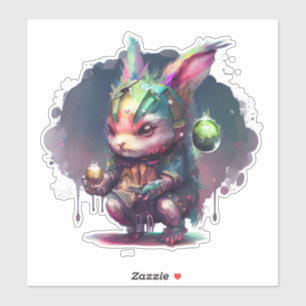 Cyberpunk Bunny Aufkleber