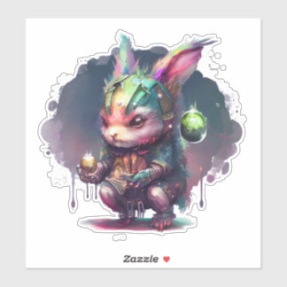 Cyberpunk Bunny Aufkleber