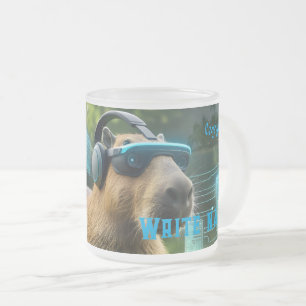 Cyberpunk Capybara VR-Brille Sci-Fi-Kaffeetasse Mattglastasse