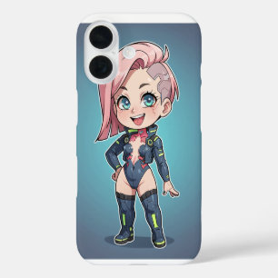 Cyberpunk Chibi Girl iPhone 16 Hülle