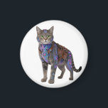 Cyberpunk Circuit Cat – Neon Tech Beast Magnet<br><div class="desc">Futuristic cyber-cat fused with glowing neon circuits, cyberpunk harness, and high-tech implants. This badass tabby cyborg stands proud in pure white background — ultimate blend of cute kitten charm and dystopian hacker vibe. Perfect for cyberpunk art prints, NFT drops, sci-fi posters, gamer room decor, tech enthusiast gifts, dark neon wall...</div>