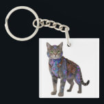 Cyberpunk Circuit Cat – Neon Tech Beast Schlüsselanhänger<br><div class="desc">Futuristic cyber-cat fused with glowing neon circuits, cyberpunk harness, and high-tech implants. This badass tabby cyborg stands proud in pure white background — ultimate blend of cute kitten charm and dystopian hacker vibe. Perfect for cyberpunk art prints, NFT drops, sci-fi posters, gamer room decor, tech enthusiast gifts, dark neon wall...</div>