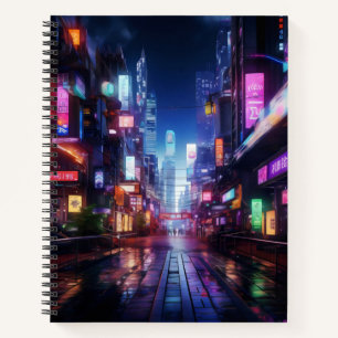 Cyberpunk City Night Notizbuch