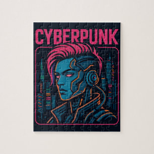 Cyberpunk Cityscape Puzzle - Futuristic Neon World