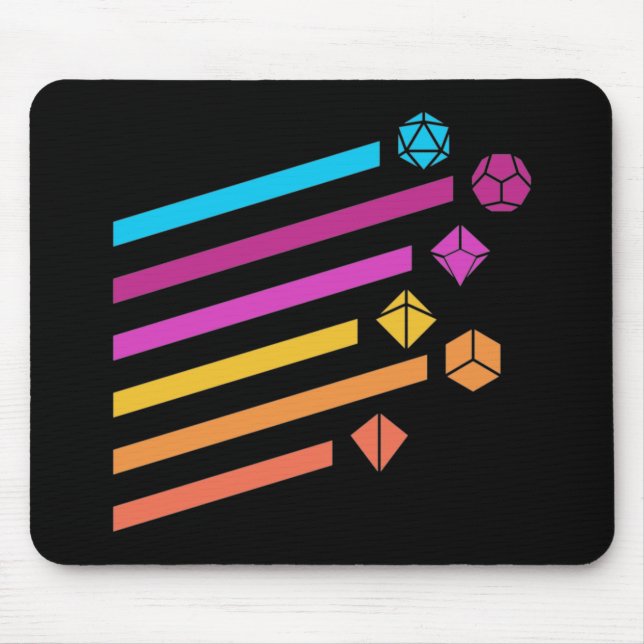 Cyberpunk Dice Ray Tabletop RPG Mousepad (Vorne)