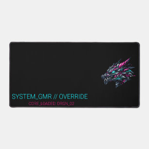 Cyberpunk-Drachen-Gaming-Schreibtischunterlage Schreibtischunterlage