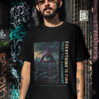Cyberpunk Fake News T-Shirt Dystopische Propaganda