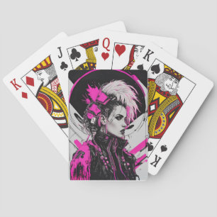 Cyberpunk Femme Fatale Spielkarten