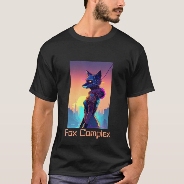 Cyberpunk Fox 2 T - Shirt (Vorderseite)