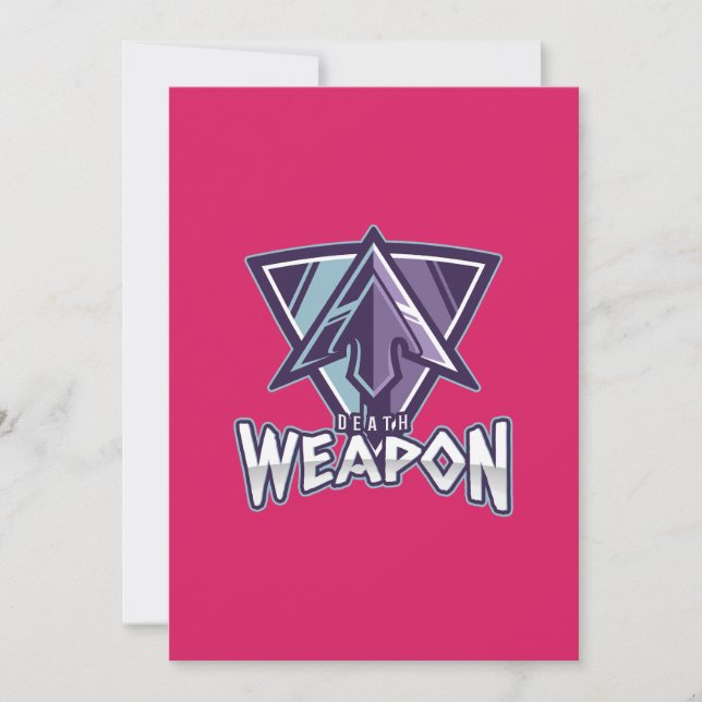 Cyberpunk-Gaming-Logo | Dreiecks-Krieger-Emblem Einladung (Vorderseite)