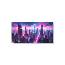 Cyberpunk-Glow-Abstrakte Stadtlandschaft