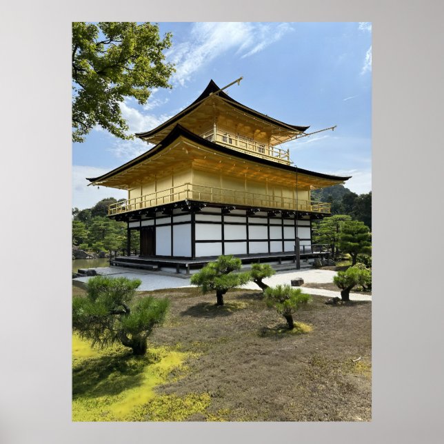 Cyberpunk Golden Pavilion Style Temple in Future Poster (Vorne)